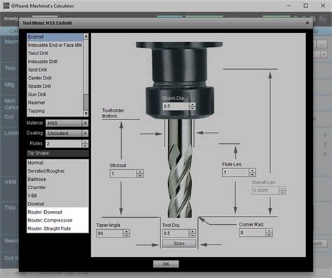 cnc tool speed chart